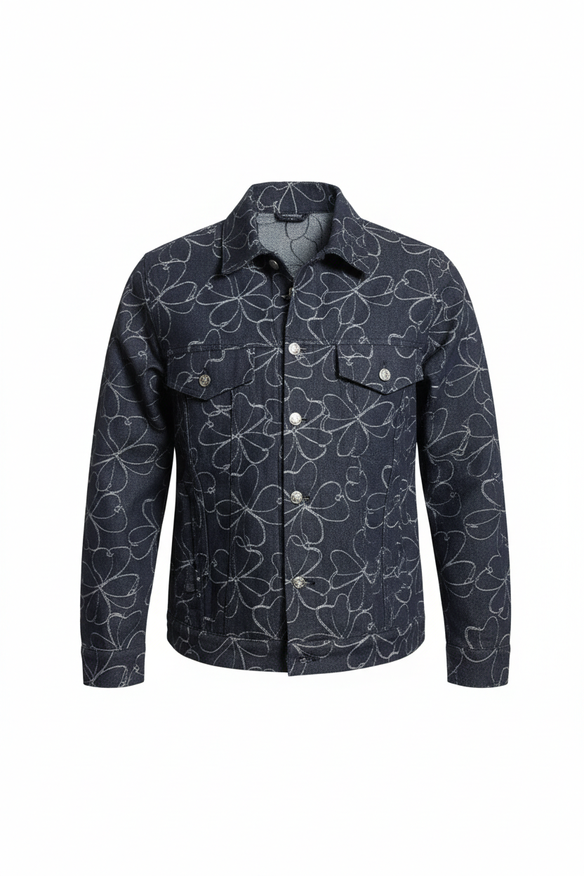 Embroidered denim jacket